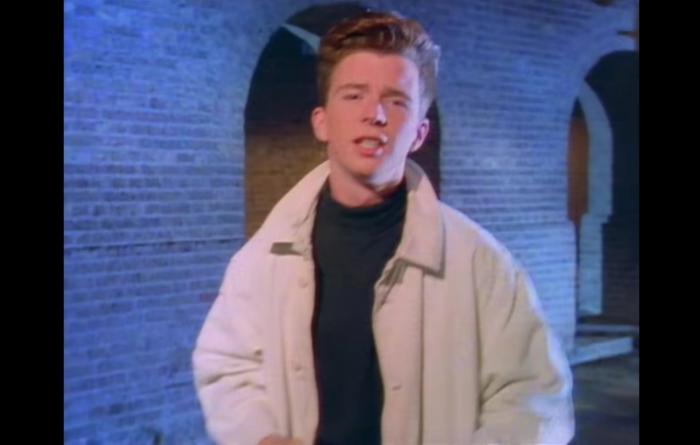 never gonna give you up music video